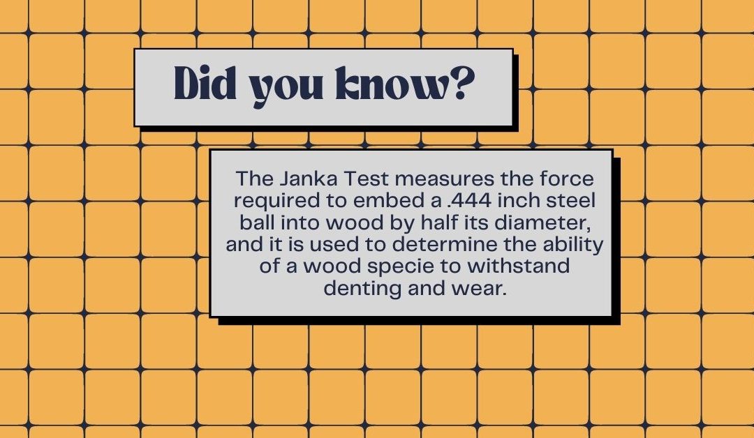  Did you know? Series #1: The Janka Test